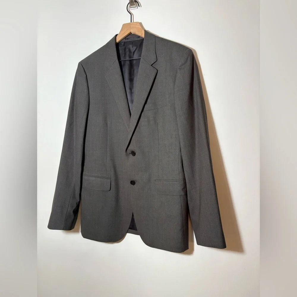 THEORY Gray Wool 2-Button Blazer Jacket Men's Size 40R